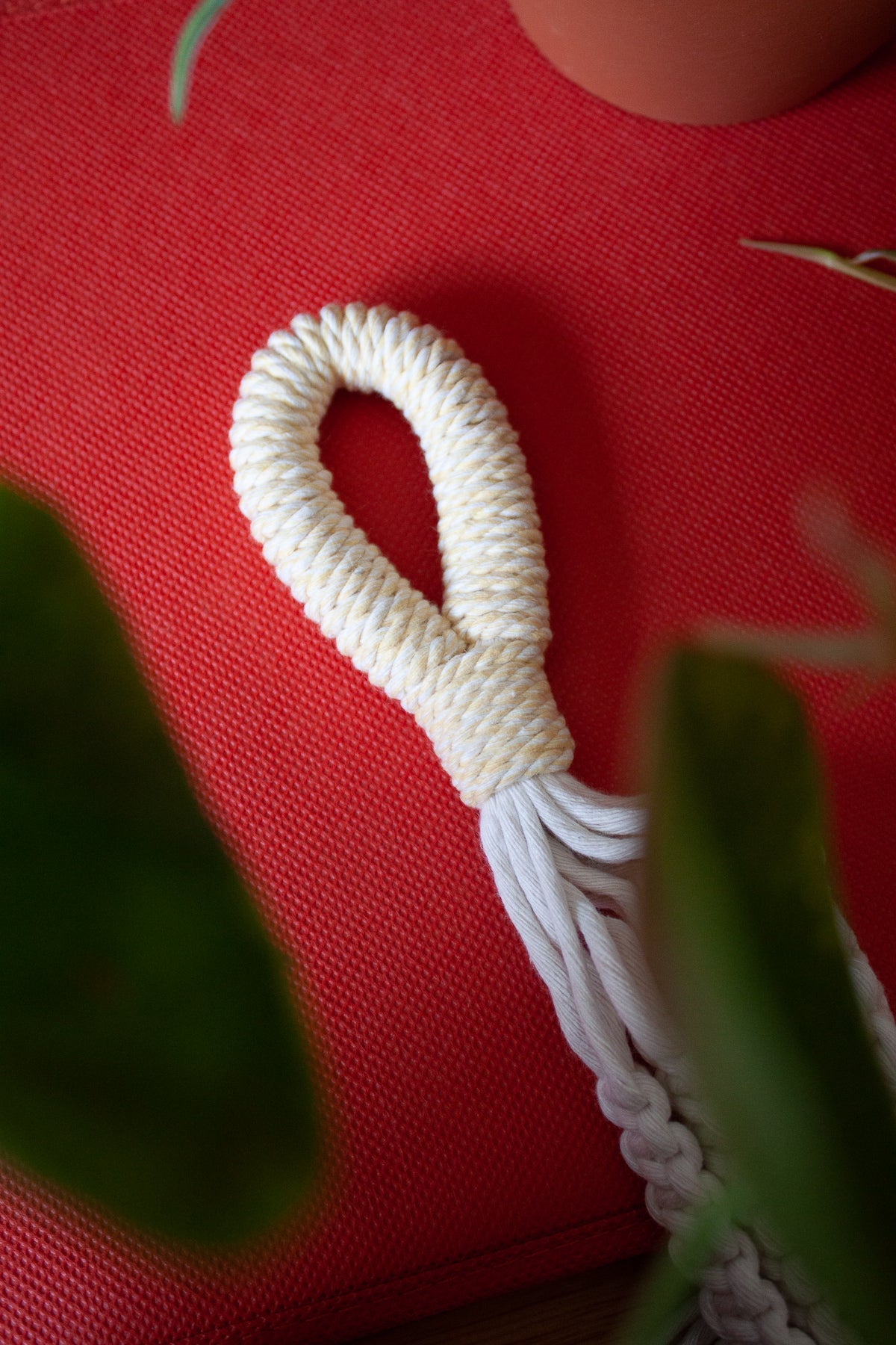 Sunflower + Natural Rope Knot Plant Hanger
