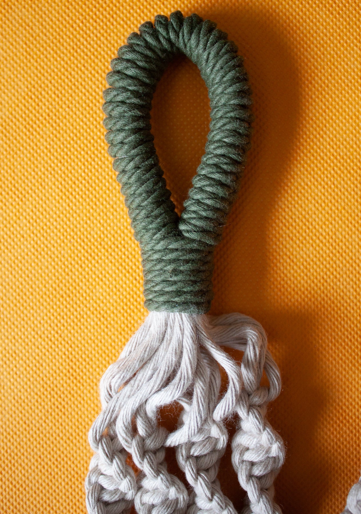 Olive Rope Knot Plant Hanger